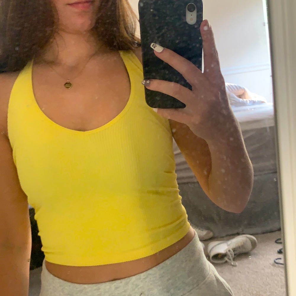 Yellow Halter Tank Top
